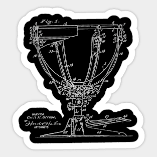 Timpano Adjuster Musical Instrument Vintage Patent Drawing Sticker